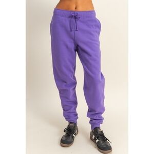 Amethyst Drift Cozy Cotton Joggers Purple Violet